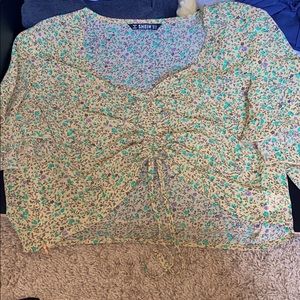 Floral light weight crop top